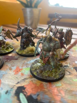 Putrid Blightkings ReyesPlaga AosNurgle warhammer