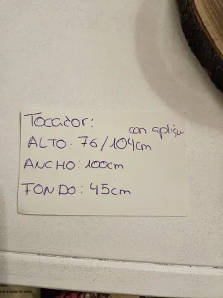 Tocador/escritorio de madera maciza