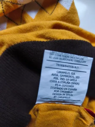 Jersey hombre amarillo y marrón