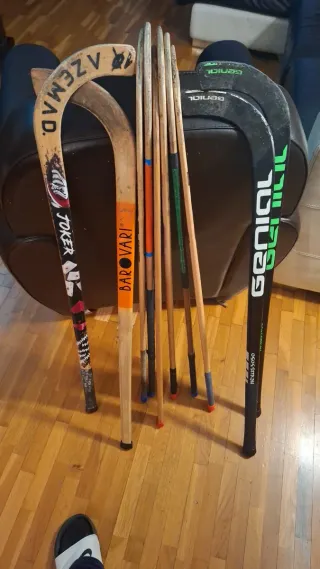 Lote de palos de hockey usados