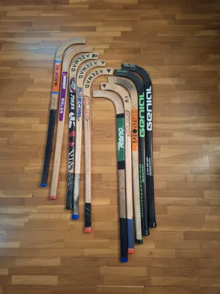 Lote de palos de hockey usados