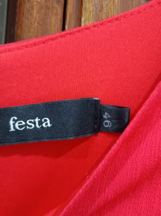 Vestido rojo mujer con volantes