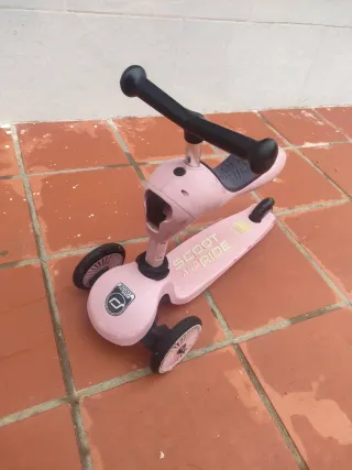 Patinete infantil rosa 3 ruedas