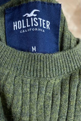 Jersey Hollister verde acanalado