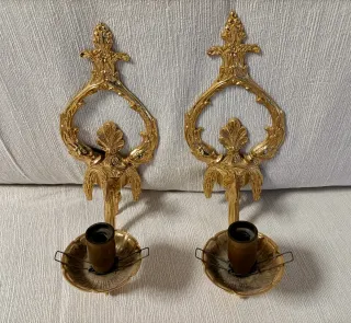 Apliques de Pared Dorados (2 unidades)