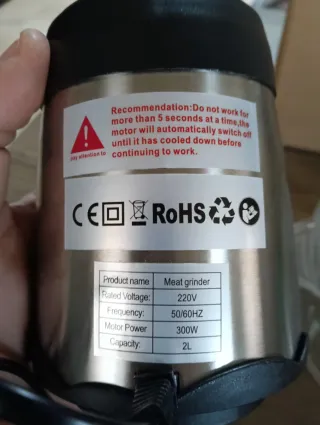 Picadora Trituradora 300W. Cuesta 65€.Nueva