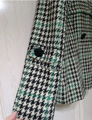 Abrigo Bershka cuadros L