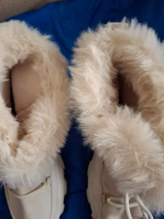 Botines blancos roto talla 38