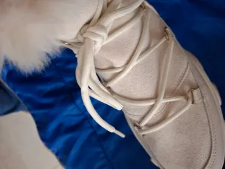 Botines blancos roto talla 38