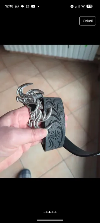 Cintura stile punk 110 cm