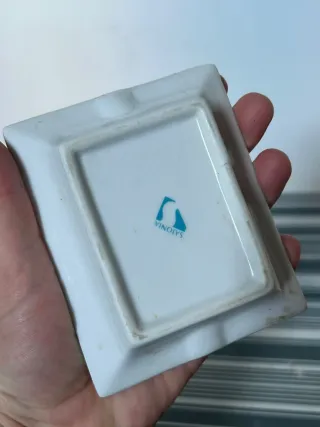 Cenicero vintage de porcelana Sajonia