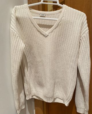 Jersey de punto crema