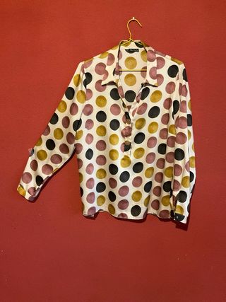 Blusa mujer lunares grandes multicolor