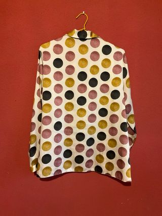 Blusa mujer lunares grandes multicolor