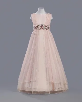 Vestido de Comunión Rosa y Blanco