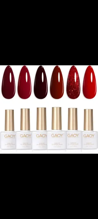 Set Gel Unghie GAOY 6 Colori UV LED