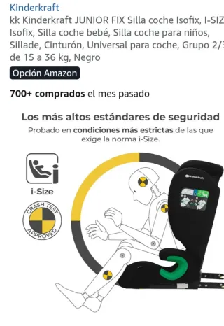 Silla coche Kinderkraft Junior Fix Isofix