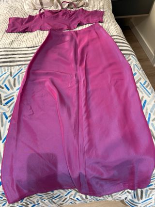 Vestido Mango Morado Talla S/36