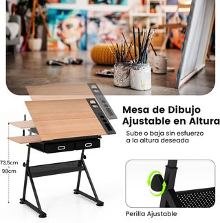 Mesa de dibujo inclinable