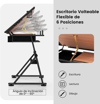 Mesa de dibujo inclinable