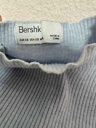 Vestido de punto azul sin mangas