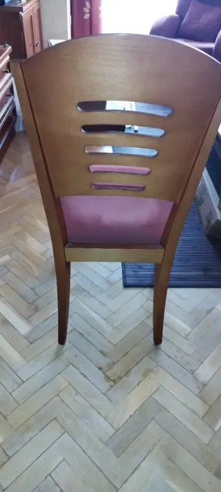 Mesa y 4 Sillas Comedor Madera