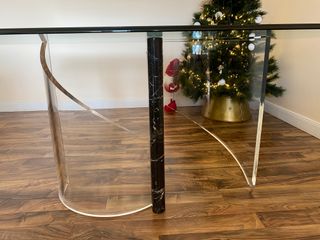 Mesa comedor cristal y 6 sillas