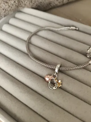 Colgante triple suerte trébol herradura mariquita