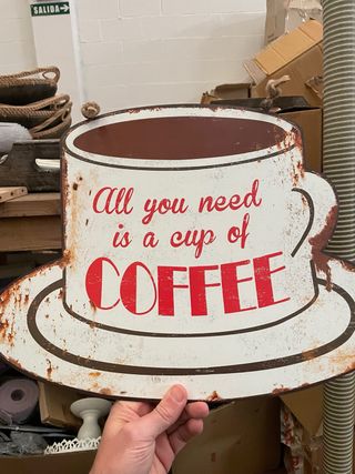 Cartel Metálico Café Vintage