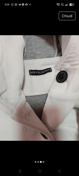 Giacca bianca con cappuccio