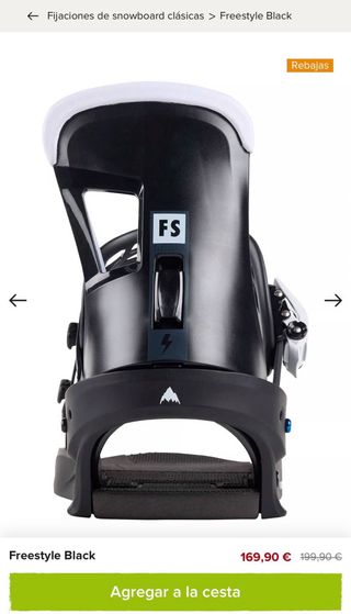 Fijaciones Snowboard Burton Freestyle Negras