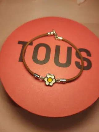 Pulsera Tous Flor Esmaltada Marrón