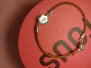 Pulsera Tous Flor Esmaltada Marrón