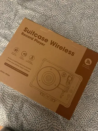 Tocadiscos Portátil Blanco y Negro