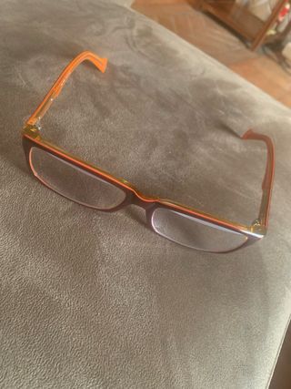 Montura gafas de ver marrones y naranjas