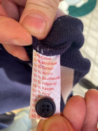 Cardigan Lacoste Blu/Bianco Uomo