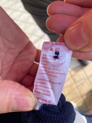 Cardigan Lacoste Blu/Bianco Uomo