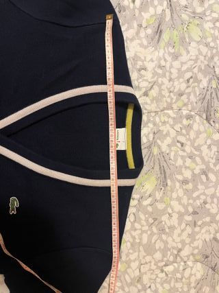 Cardigan Lacoste Blu/Bianco Uomo