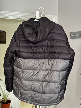 Abrigo Columbia Plumas Negro/Gris Talla L