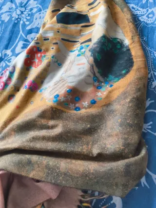 Bufanda Klimt Dorada Multicolor