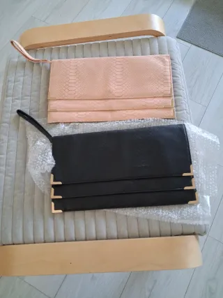 Lote 2 bolsos: negro y rosa