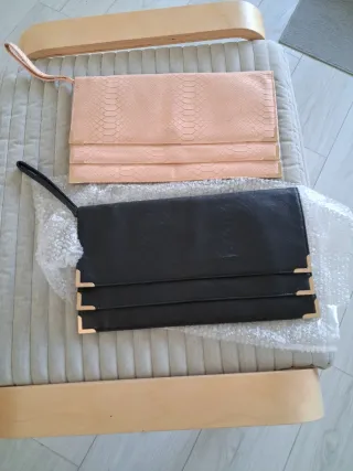 Lote 2 bolsos: negro y rosa