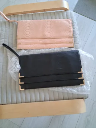 Lote 2 bolsos: negro y rosa