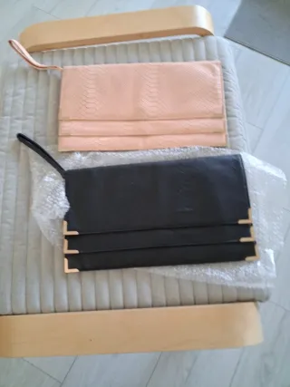Lote 2 bolsos: negro y rosa