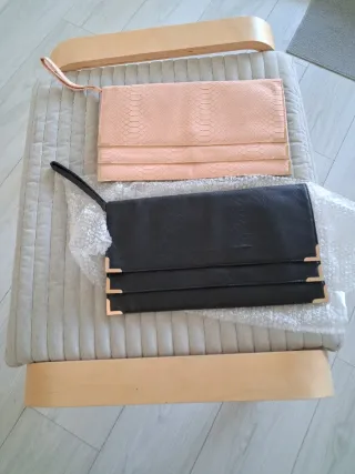 Lote 2 bolsos: negro y rosa
