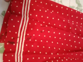 Vestido Muñeca Jumeau Rojo Lunares