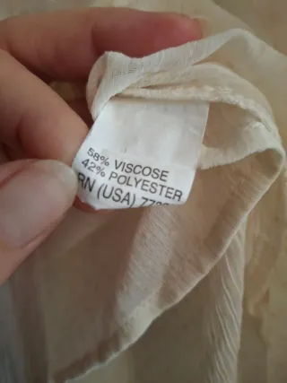 Blusa colección Zara Trafaluc Crema Transparente