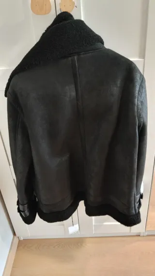 Chaquetón Zara Hombre Negro