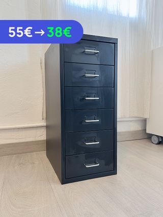 Cajonera Metálica Ikea Negra - muy buen estado