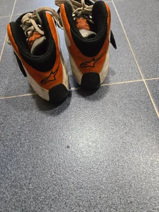 Botas Alpinestars Karting Naranja Blanco
